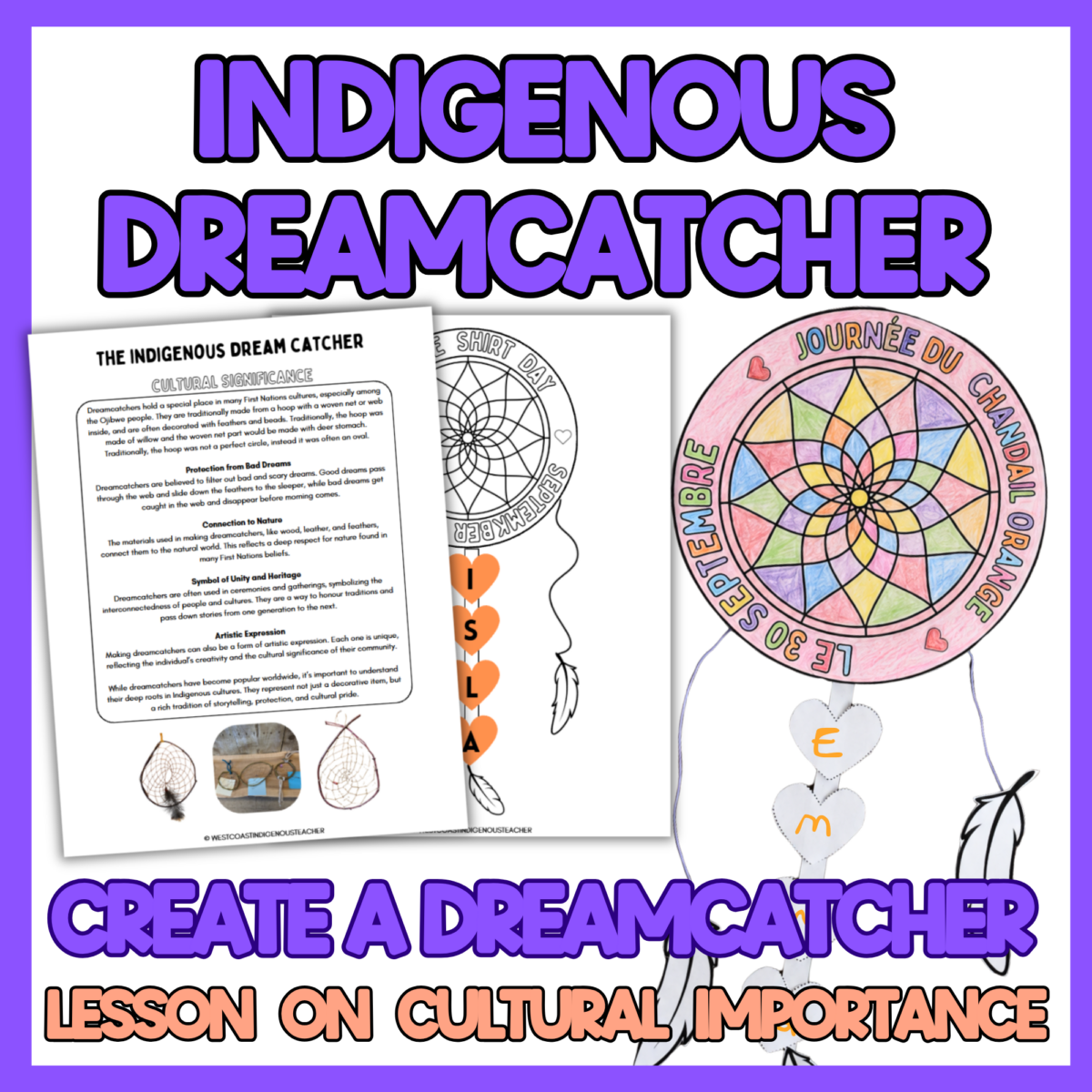 Orange Shirt Day Dreamcatcher Craft Orange Shirt Day Dreamcatcher Craft activity for kids