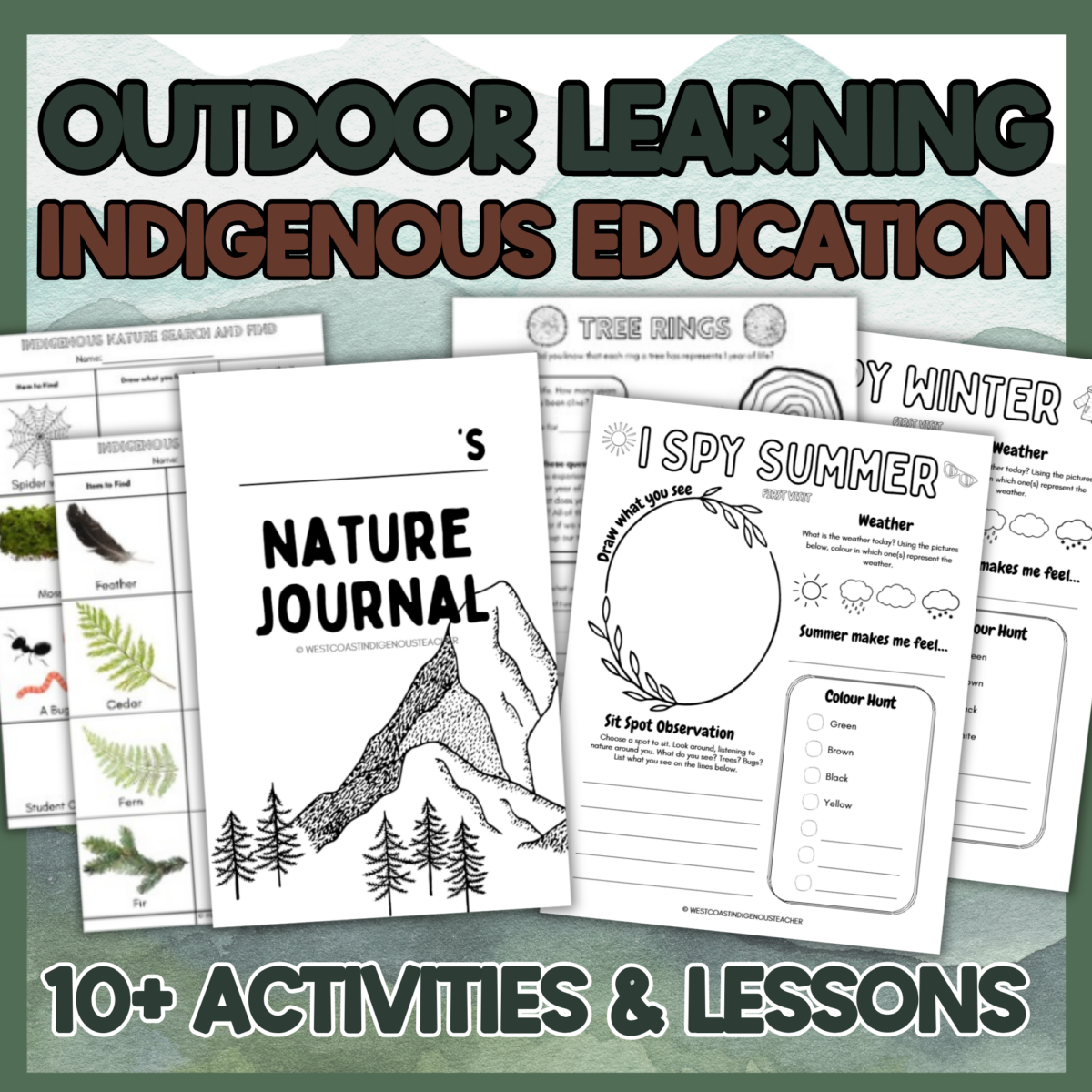 OutdoorBundle Outdoor Education Activities Bundle - Nature Journal and Indigenous Learning