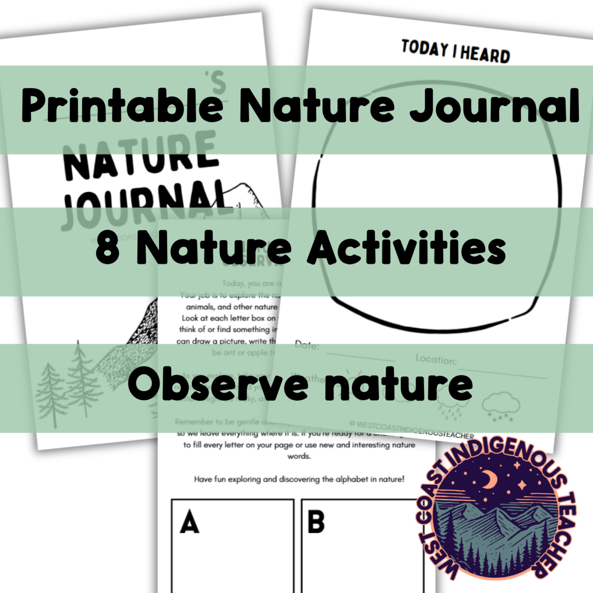 TPT Covers (15) Outdoor Education Activities Bundle - Nature Journal and Indigenous Learning