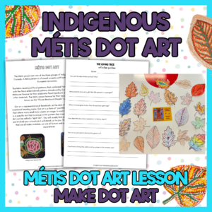 indigenous art for kids, metis dot art activity and lesson