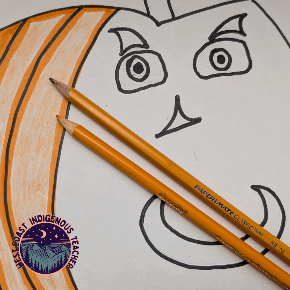 Halloween Activity Bundle - Indigenous Art - Pumpkin Face Craft - Pumpkin Directed Drawing