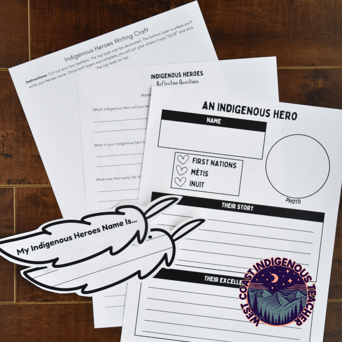 223 Indigenous Peoples Day Activity Bundle + Writing Craft + Canada Heroes Research Project + Indigenous Art