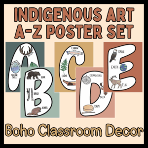 Boho-ABC-Posters Indigenous Art Alphabet Posters - Boho Classroom Decor