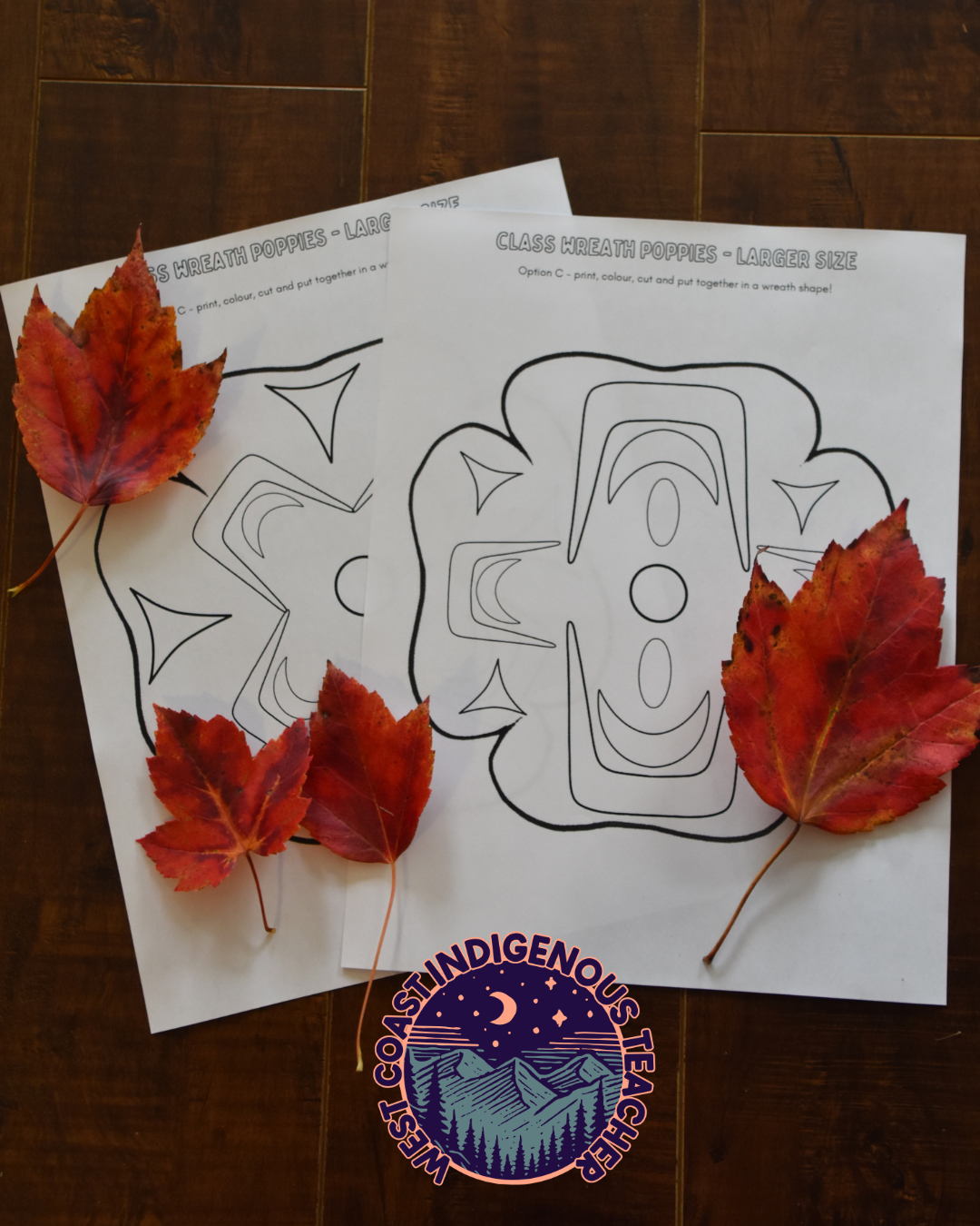 Remembrance Day Poppy Wreath Craft and Art Lesson Remembrance Day Poppy Wreath Craft - Northwest Coast Art
