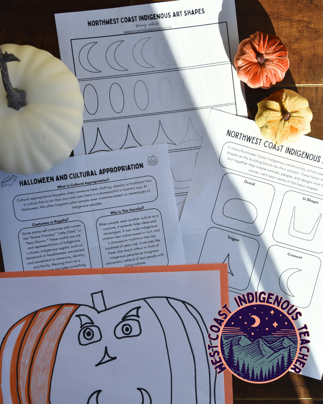 Indigenous Art Halloween Activities | Pumpkin Crafts and Lesson Indigenous Art Halloween Activities - Pumpkin Crafts and Lesson
