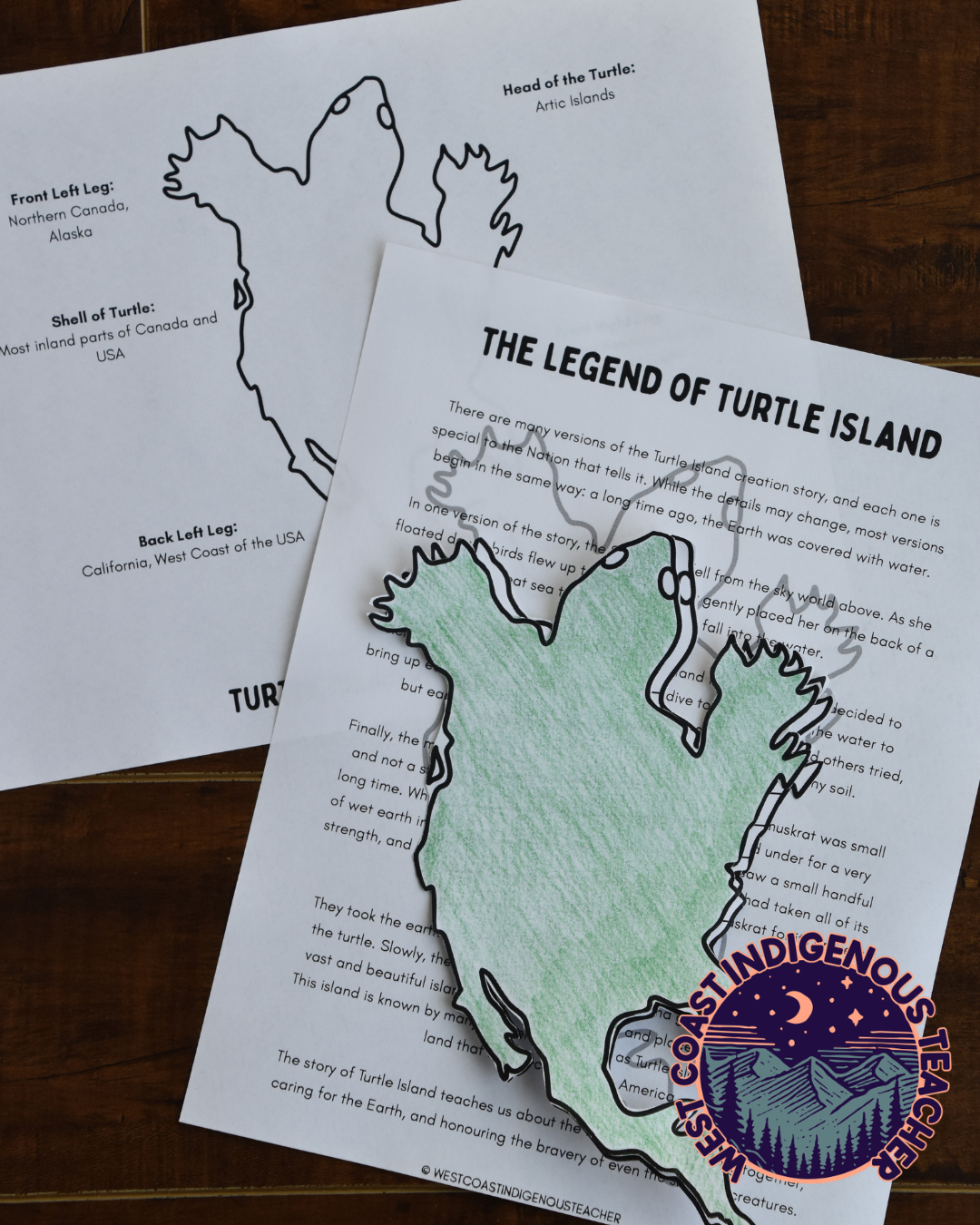 Turtle Island Activities Bundle - Lesson, Art and Posters