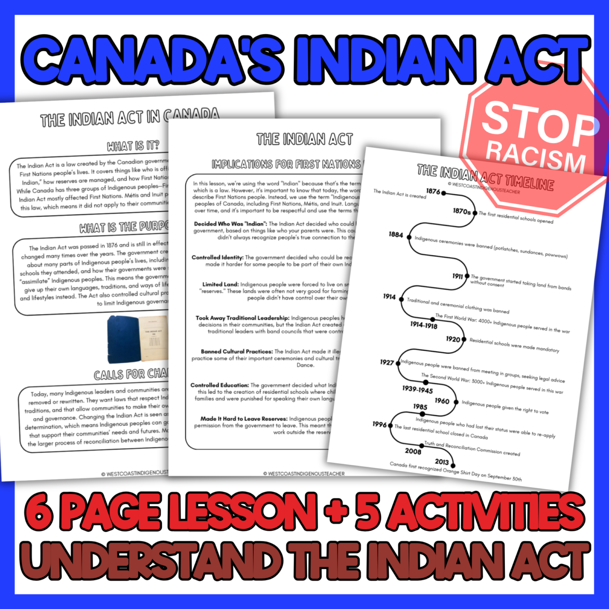 Indian Act Lesson & Activities | Social Studies Canada Indian Act lesson and activities for intermediate social studies students
