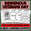 Indigenous Veterans Day Poppy Activity Primary Remembrance Day Activity for the classroom and for Indigenous Veterans Day