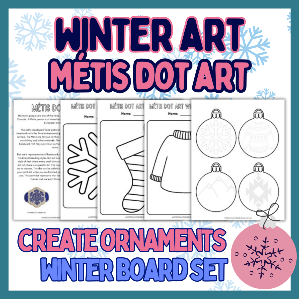 Inuit Culture Activities and Indigenous Winter Art Bundle
