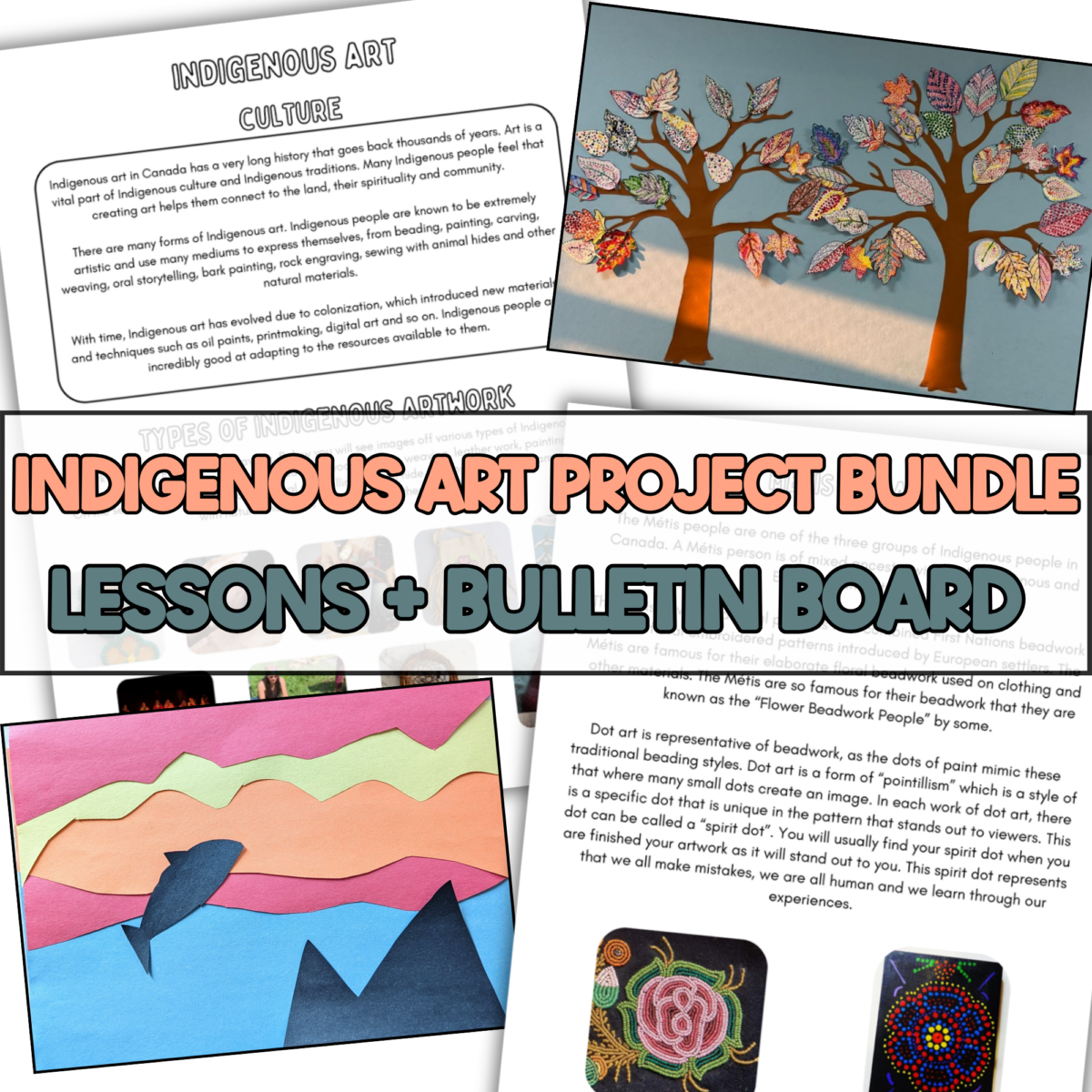 Indigenous Art Lesson Plans - First Nations, Métis and Inuit Art Bundle