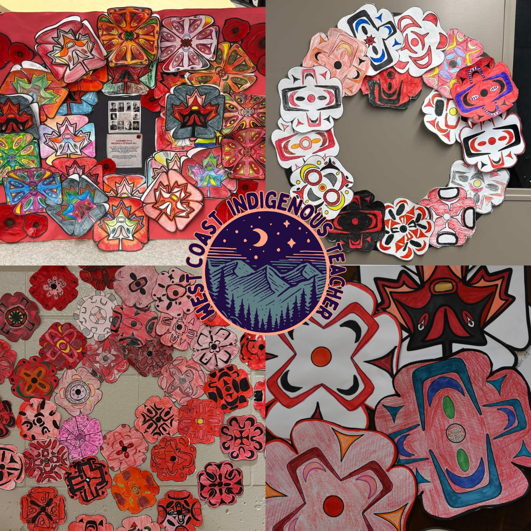 Remembrance Day Poppy Wreath Craft and Art Lesson Remembrance Day Poppy Wreath Craft - Northwest Coast Art