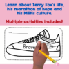 Terry Fox Activities and Lesson | Writing Craft Terry Fox Activities - Lesson, Writing Craft and Métis Heritage