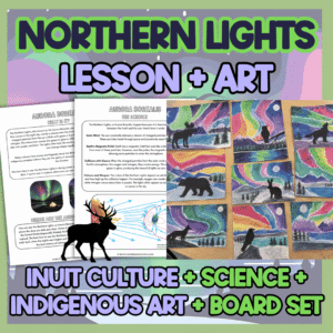 northern lights art activity for kids