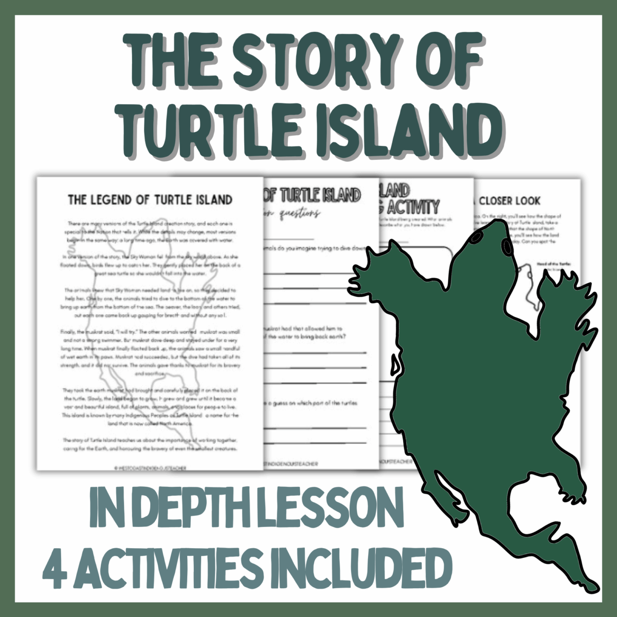 Turtle Island Creation Story Lesson - Creative Writing Craft