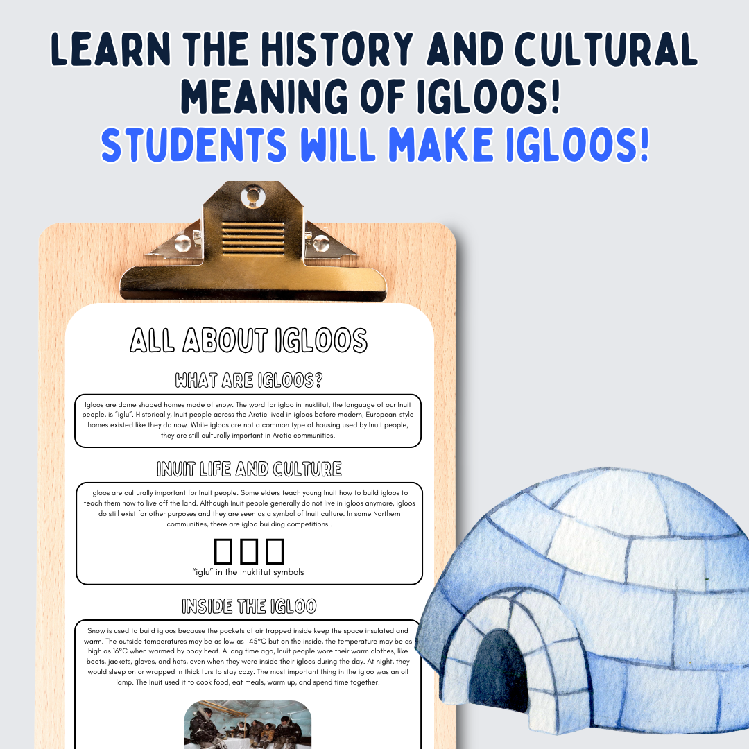 igloo-craft Inuit Igloo Craft and Lesson - Winter Art Project