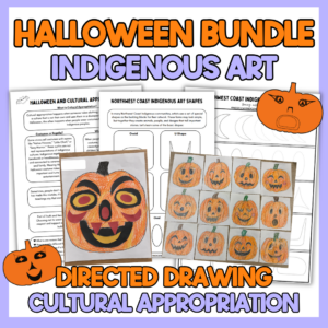 indigenous art halloween directed drawing