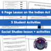Indian Act lesson and activities for intermediate social studies students