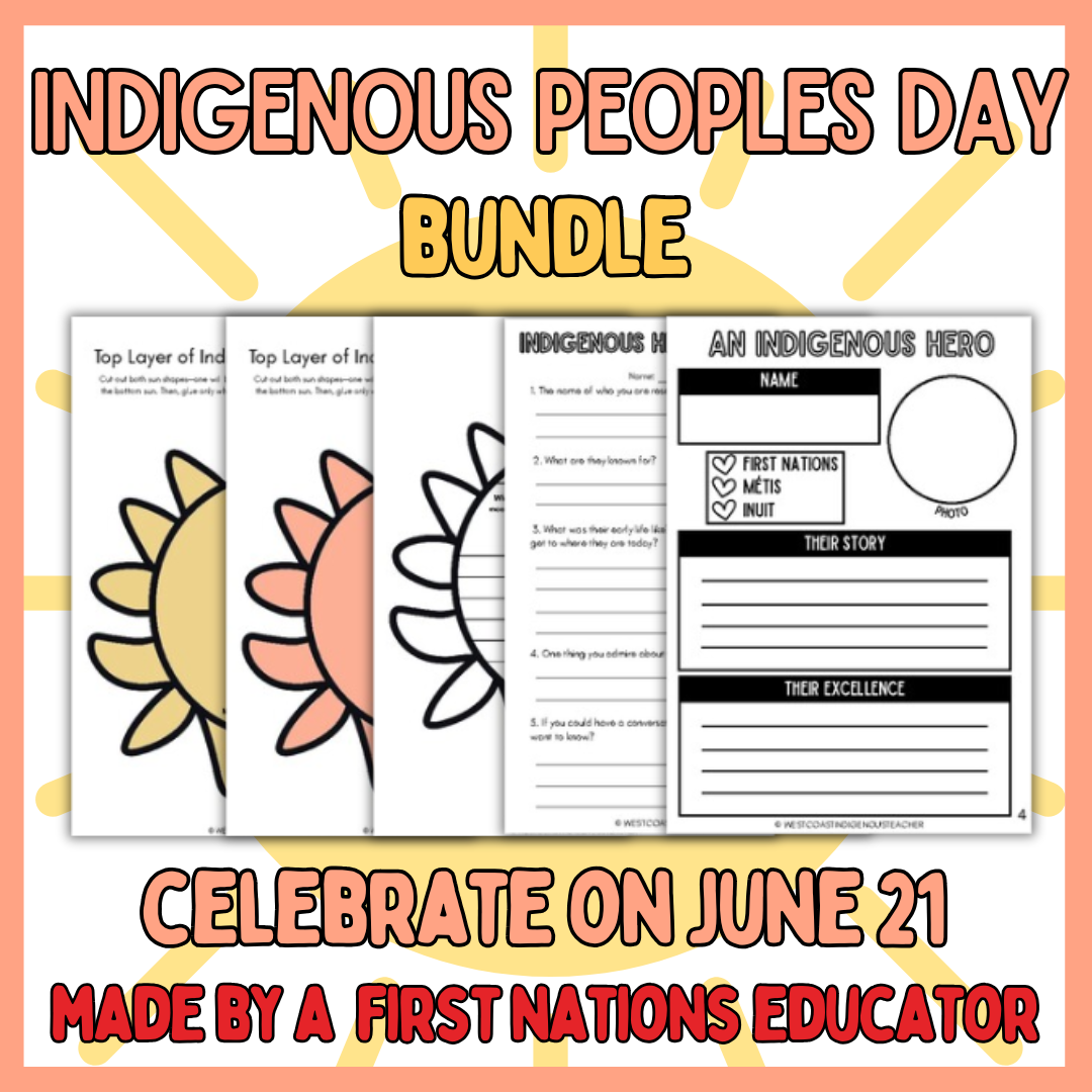 Indigenous Peoples Day Bundle + Writing Craft + Canada Heroes + Indigenous Art