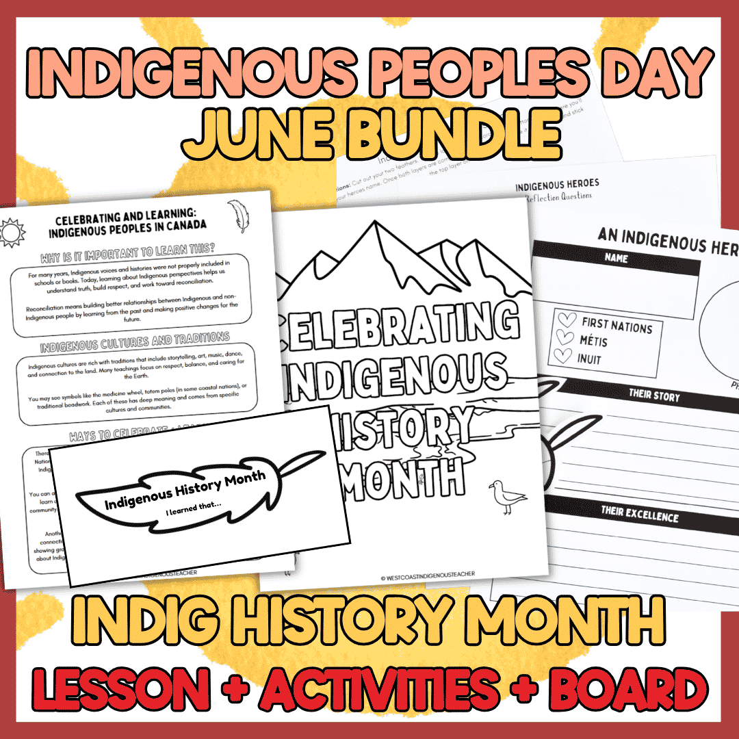 indigenous peoples day Indigenous Peoples Day Activity Bundle + Writing Craft + Canada Heroes Research Project + Indigenous Art
