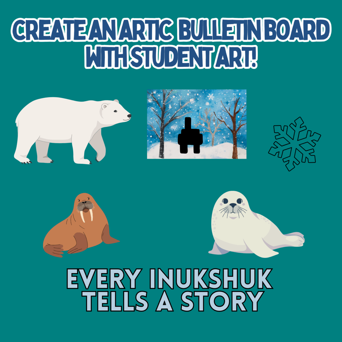Indigenous Education Winter Bundle - Inuit Culture - Igloos - Inukshuks - Indigenous Art - Winter Board Set + Crafts