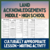 Land Acknowledgement Activity - Middle & High School