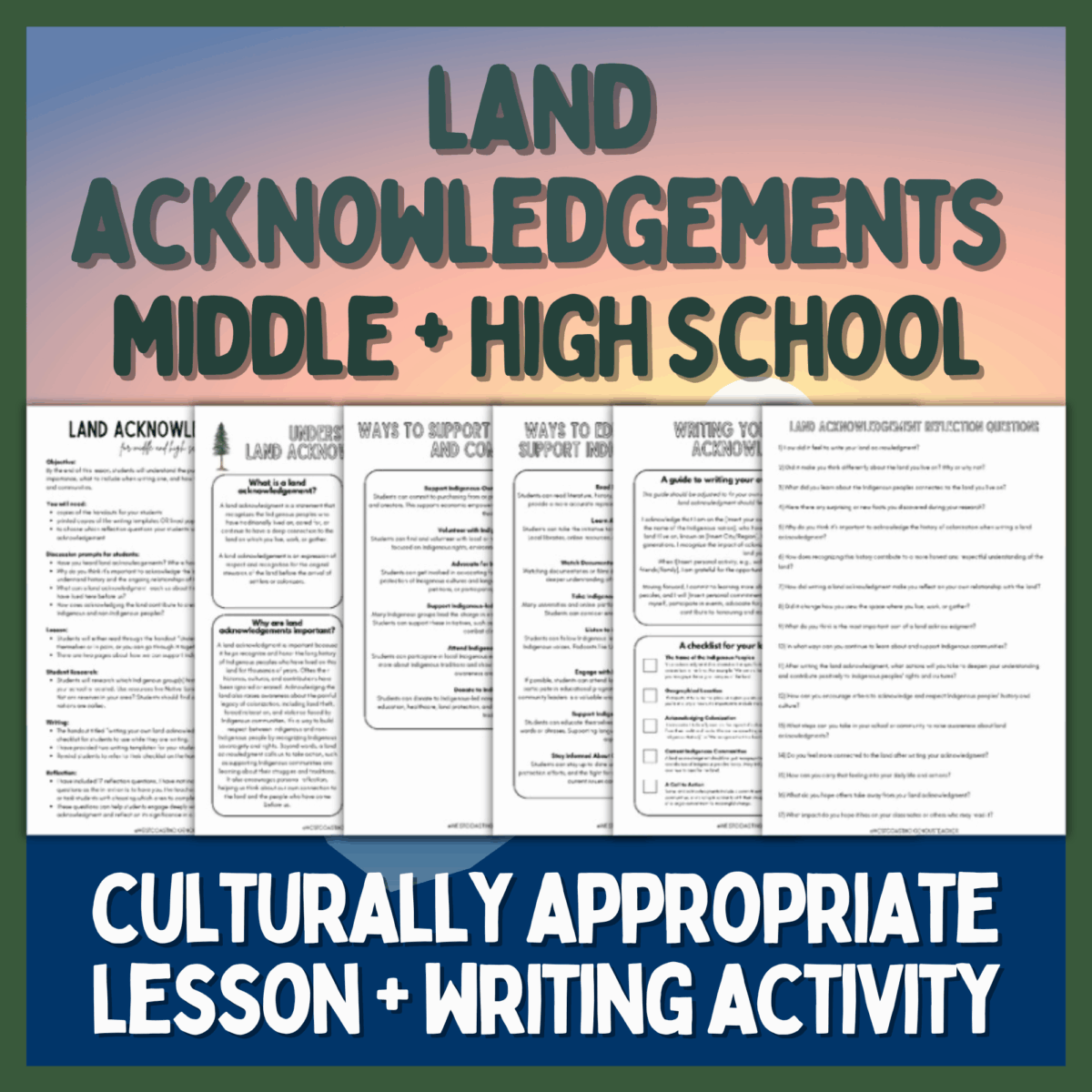 Land Acknowledgement Activity - Middle & High School