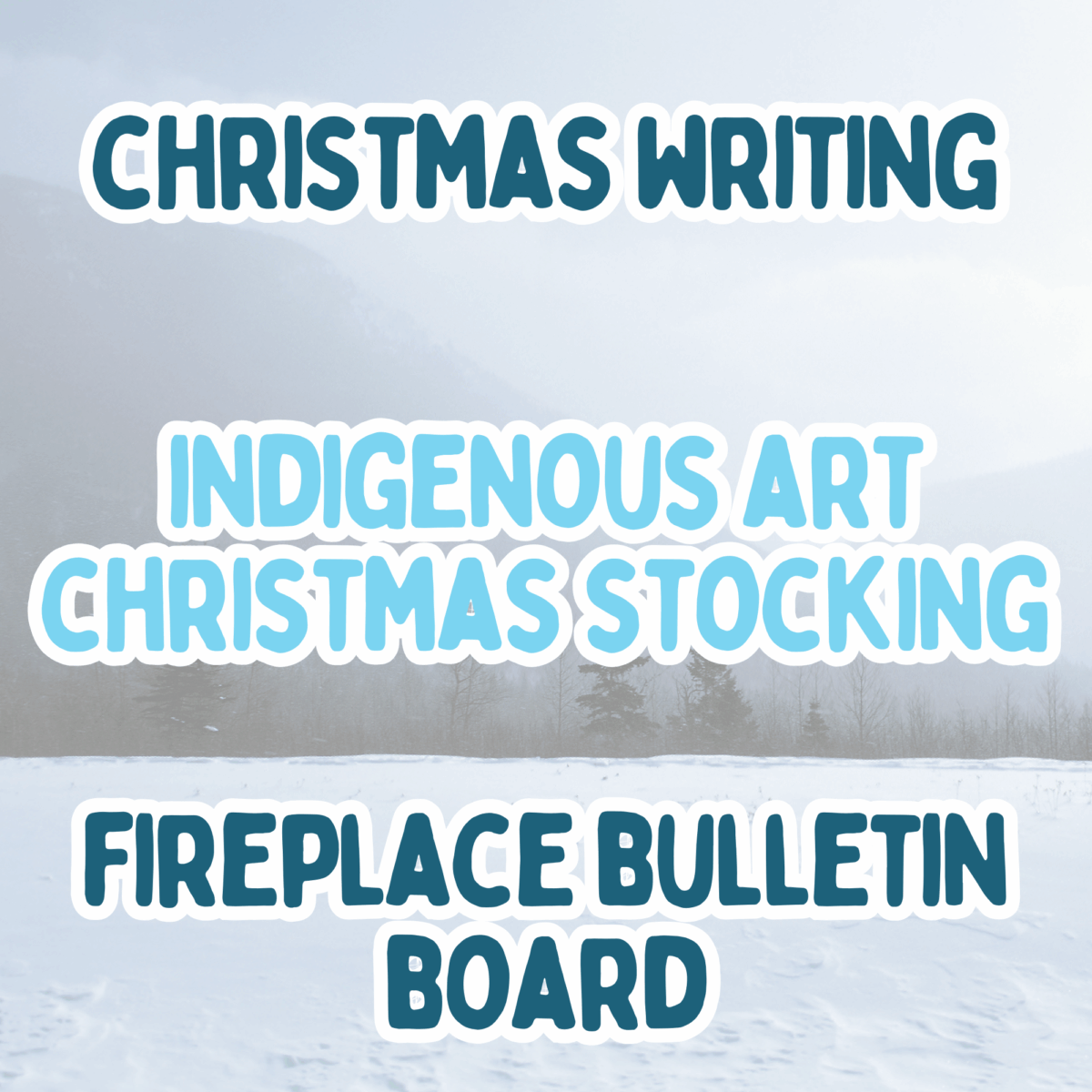 christmas-writing Indigenous Art Christmas Stocking Craft - Winter Writing