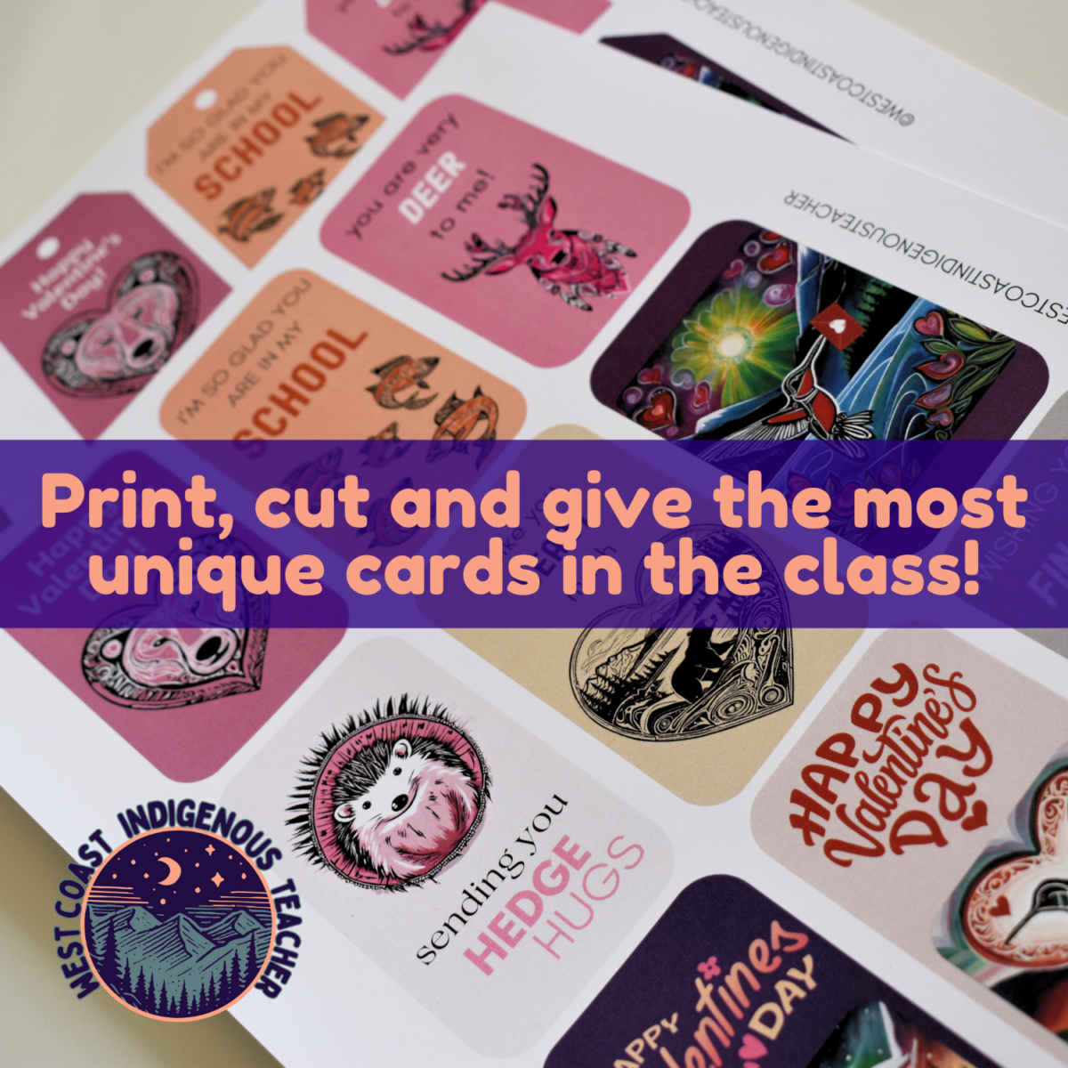 Indigenous Art Valentines Day Cards - Valentines Day Cards From Teacher