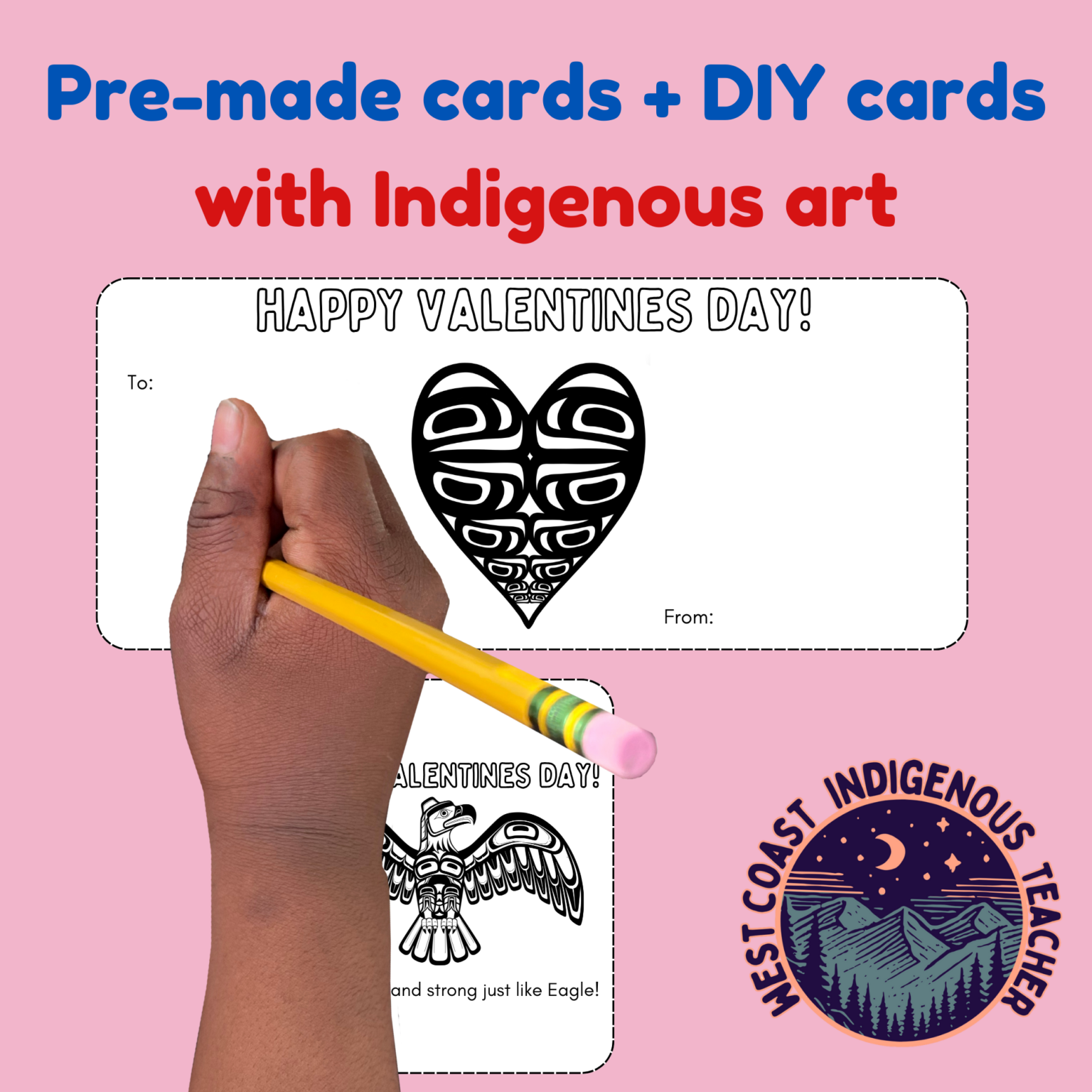 Indigenous Art Valentines Day Cards - Valentines Day Cards From Teacher ...