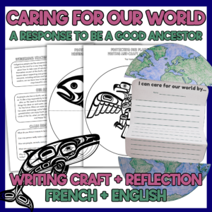 Be a Good Ancestor Book Activity earth day writing craft, a response for Be A Good Ancestor