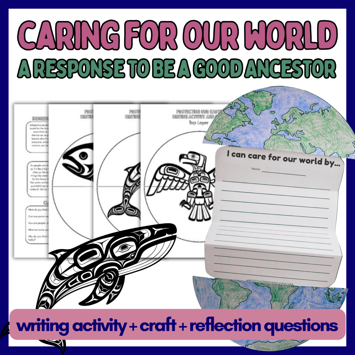 Earth Day Writing Craft and Conservation Activities - Indigenous Art
