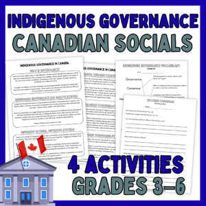 Canadian government Indigenous governance lesson and activities for Grades 3–6