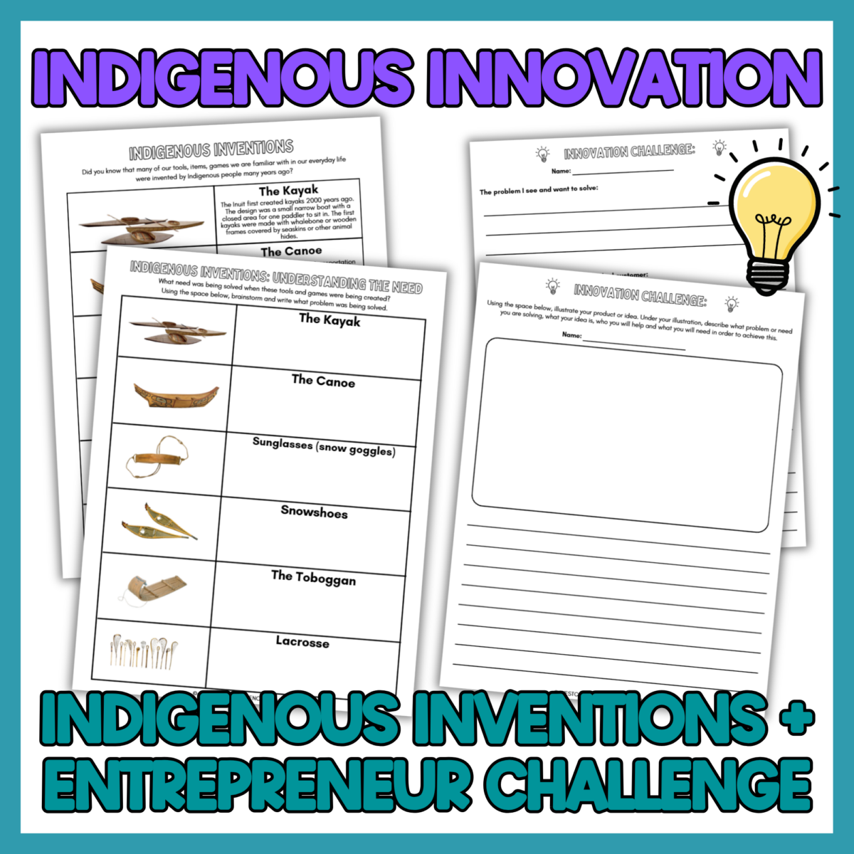 Indigenous Inventions Activity and Student Project Design an invention project for elementary students
