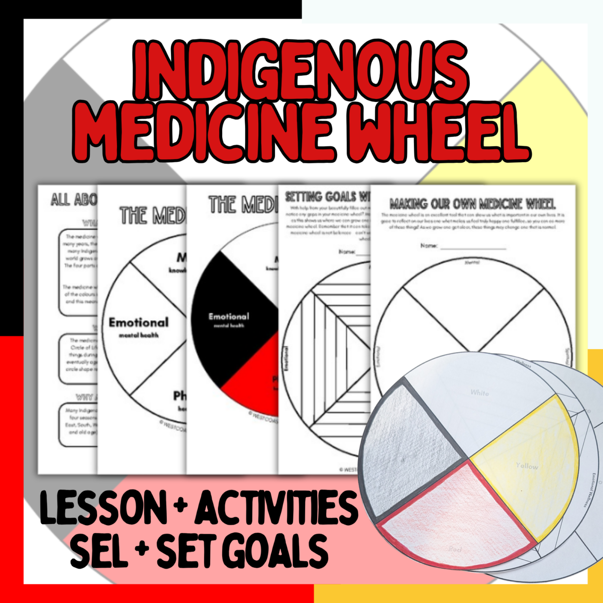 Indigenous Education Activities Bundle - Land Acknowledgement Activity, Turtle Island and Medicine Wheel