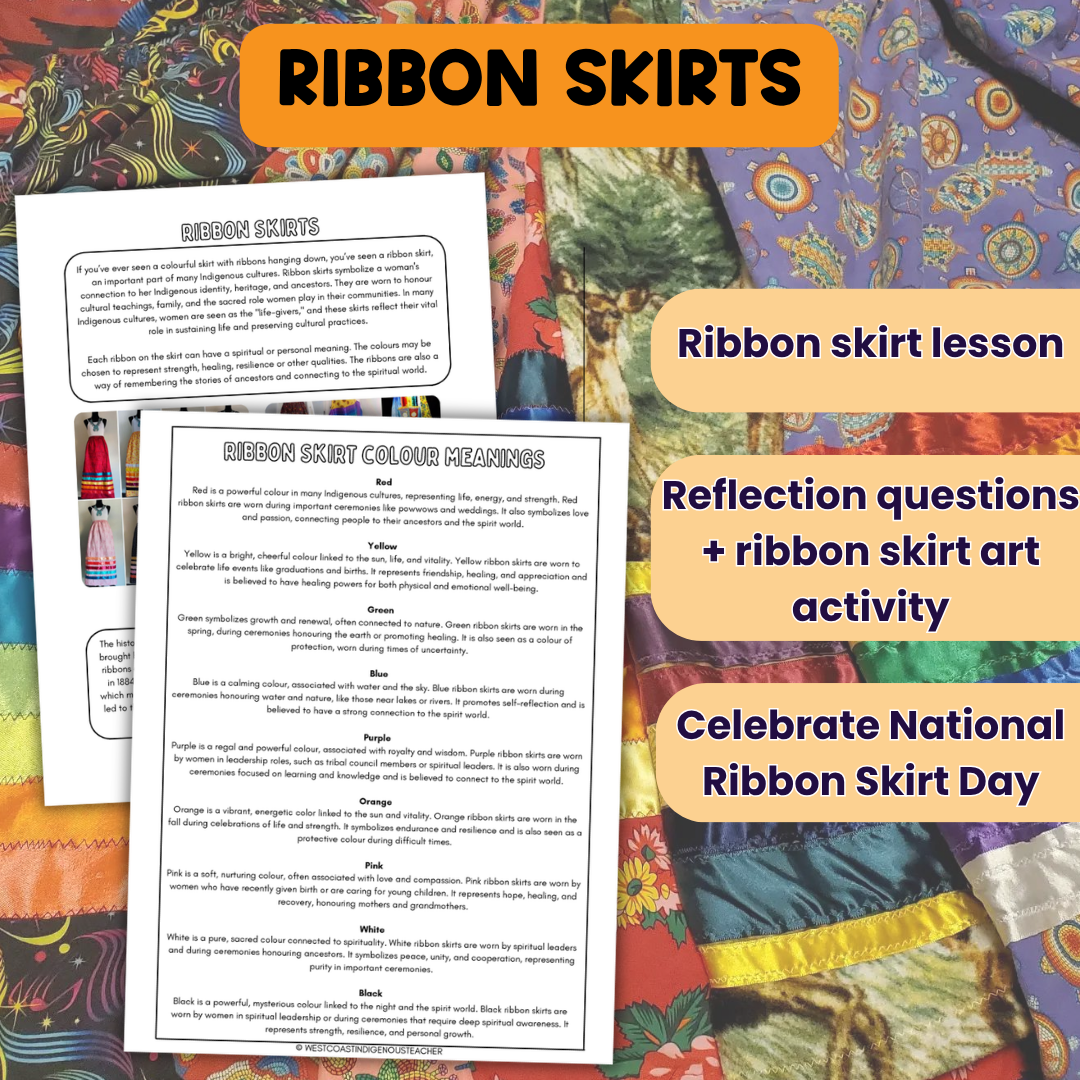 Ribbon Skirt Lesson and National Ribbon Skirt Day Activity National Ribbon Skirt Day classroom activities