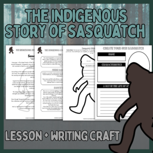 Sasquatch Activities for Kids | Story, Craft and Lesson Sasquatch activities for kids with Indigenous story, writing craft and creative art activity