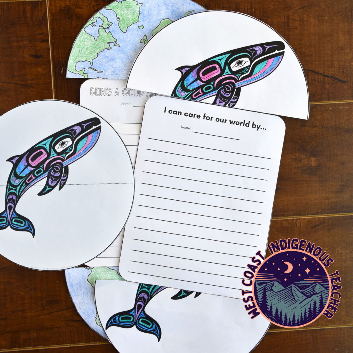 Earth Day Writing Craft and Conservation Activities - Indigenous Art