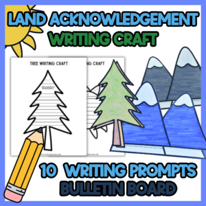 Land Acknowledgement Writing Activity - Earth Day Craft and Bulletin Board
