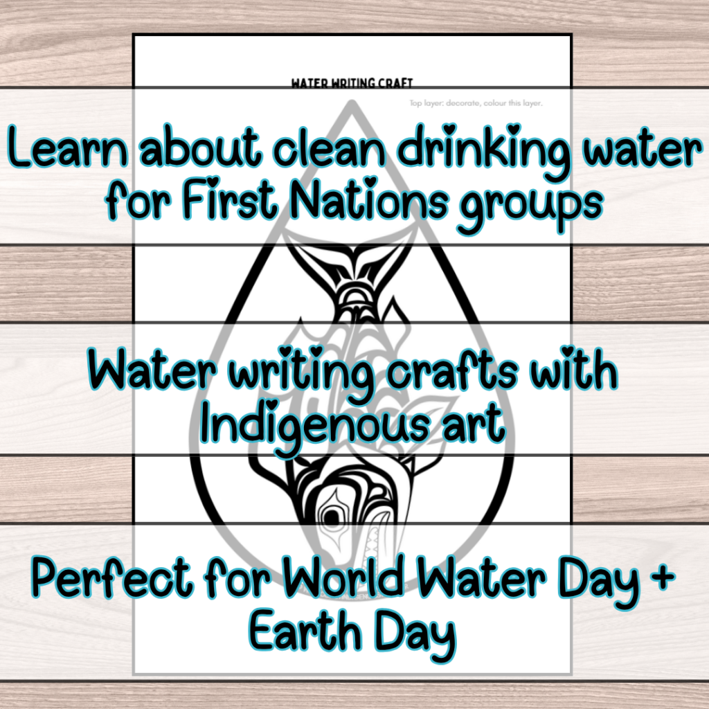 World Water Day writing activity and clean water craft for Grades 3 and up