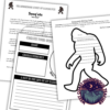 Sasquatch activities for kids with Indigenous story, writing craft and creative art activity
