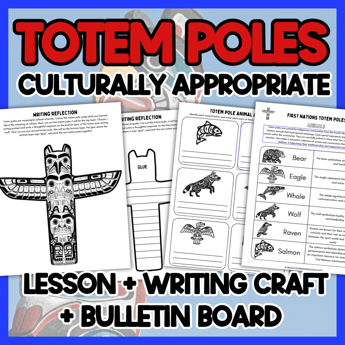 Totem Poles Totem Pole Activities and Lesson - Northwest Coast First Nations