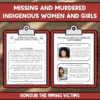 Red Dress Day activities about Missing and Murdered Indigenous Women and Girls