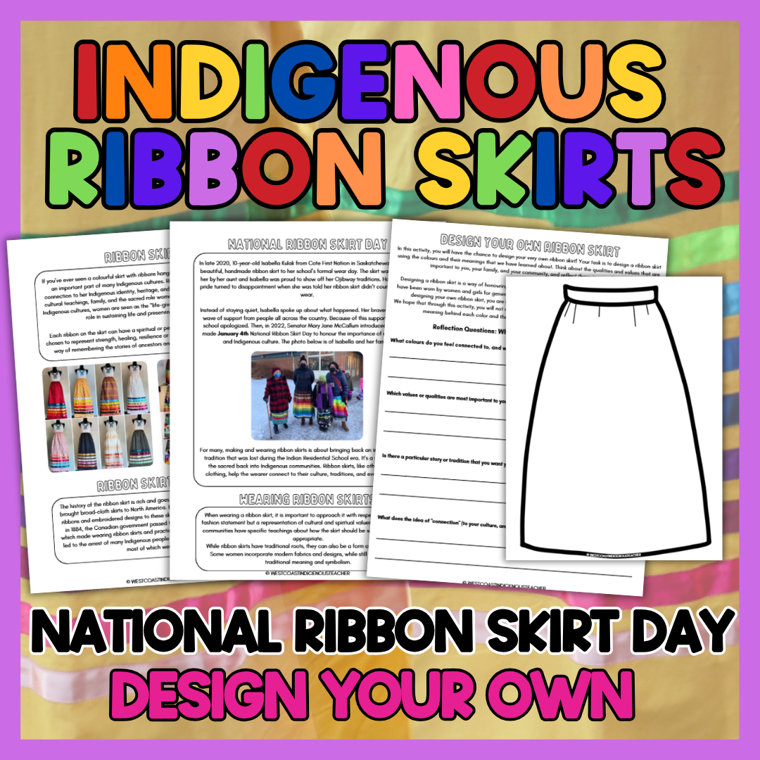 Ribbon Skirt Lesson and National Ribbon Skirt Day Activity National Ribbon Skirt Day classroom activities