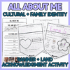 All about me banner craft with cultural identity and land acknowledgement lesson