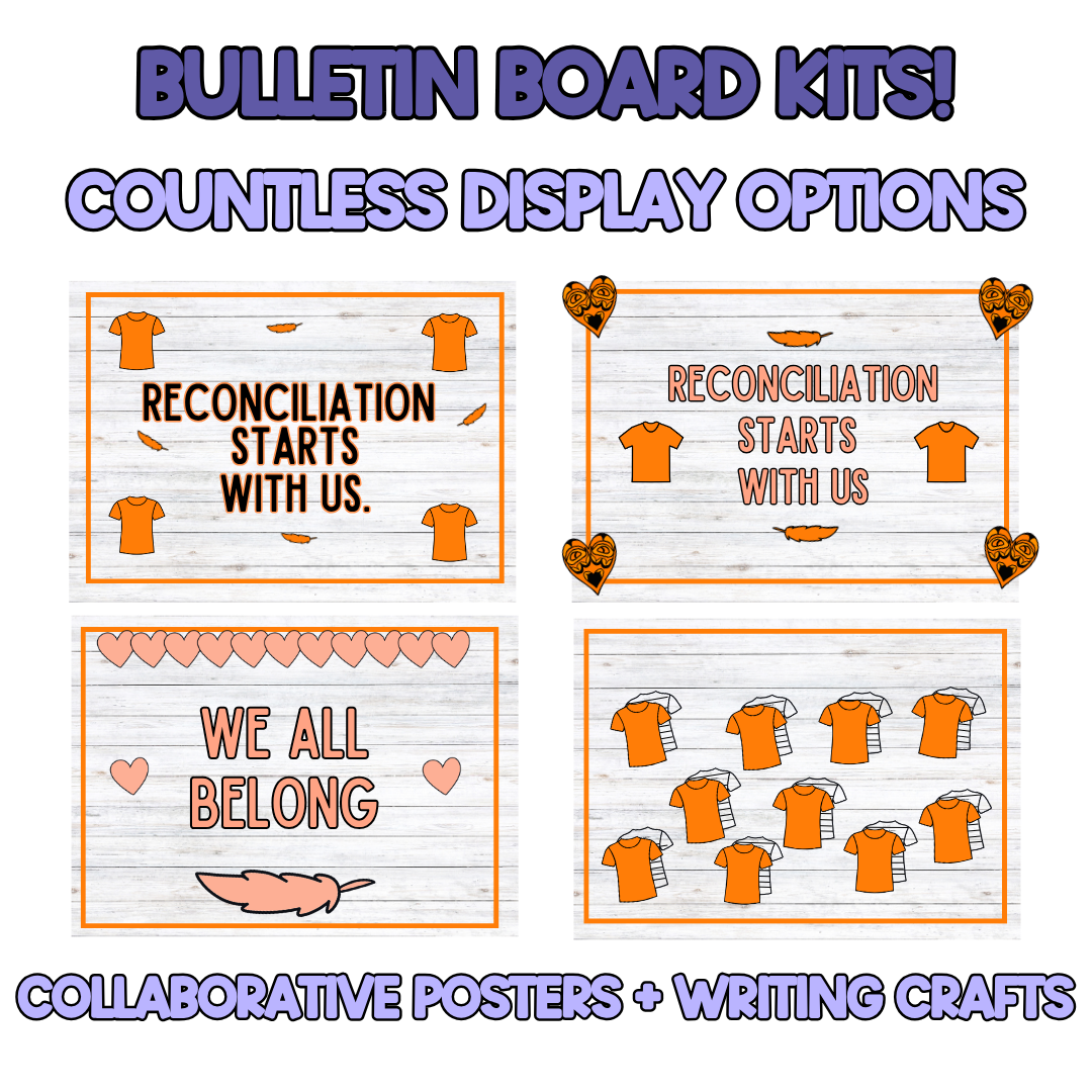 Orange Shirt Day Bulletin Board and Writing Activity | English + French