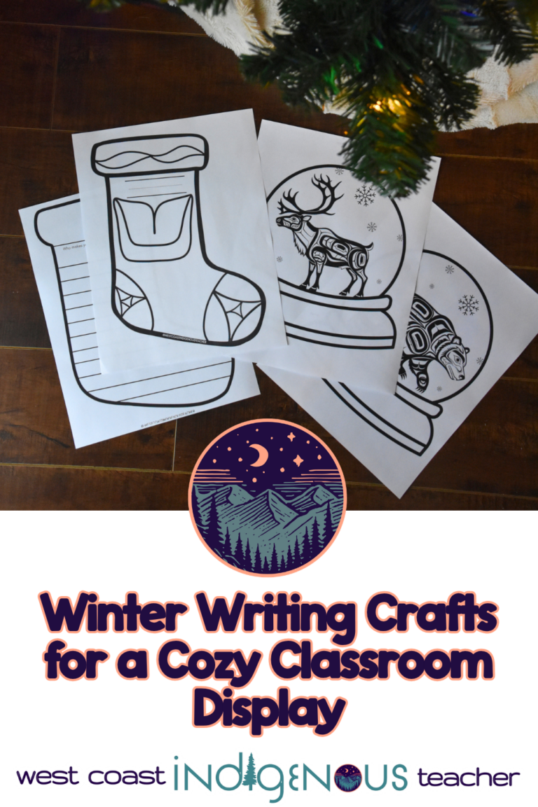 Winter writing crafts with snow globe, stocking and Christmas tree templates