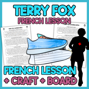French Terry Fox activities mini lesson writing craft and bulletin board