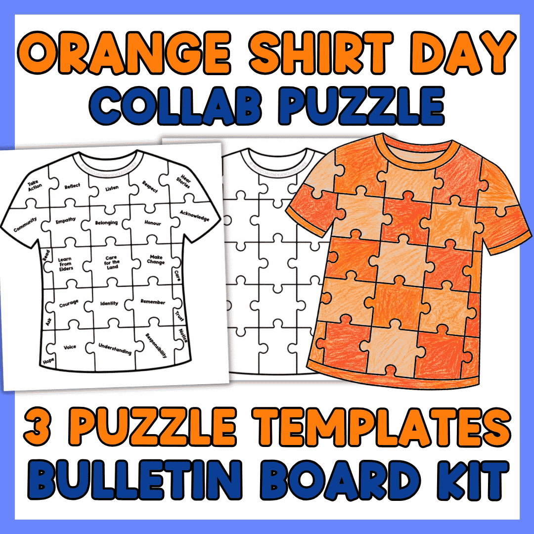 Orange Shirt Day Art - Puzzle Orange Shirt Day Bulletin Board - Truth & Reconciliation Puzzle
