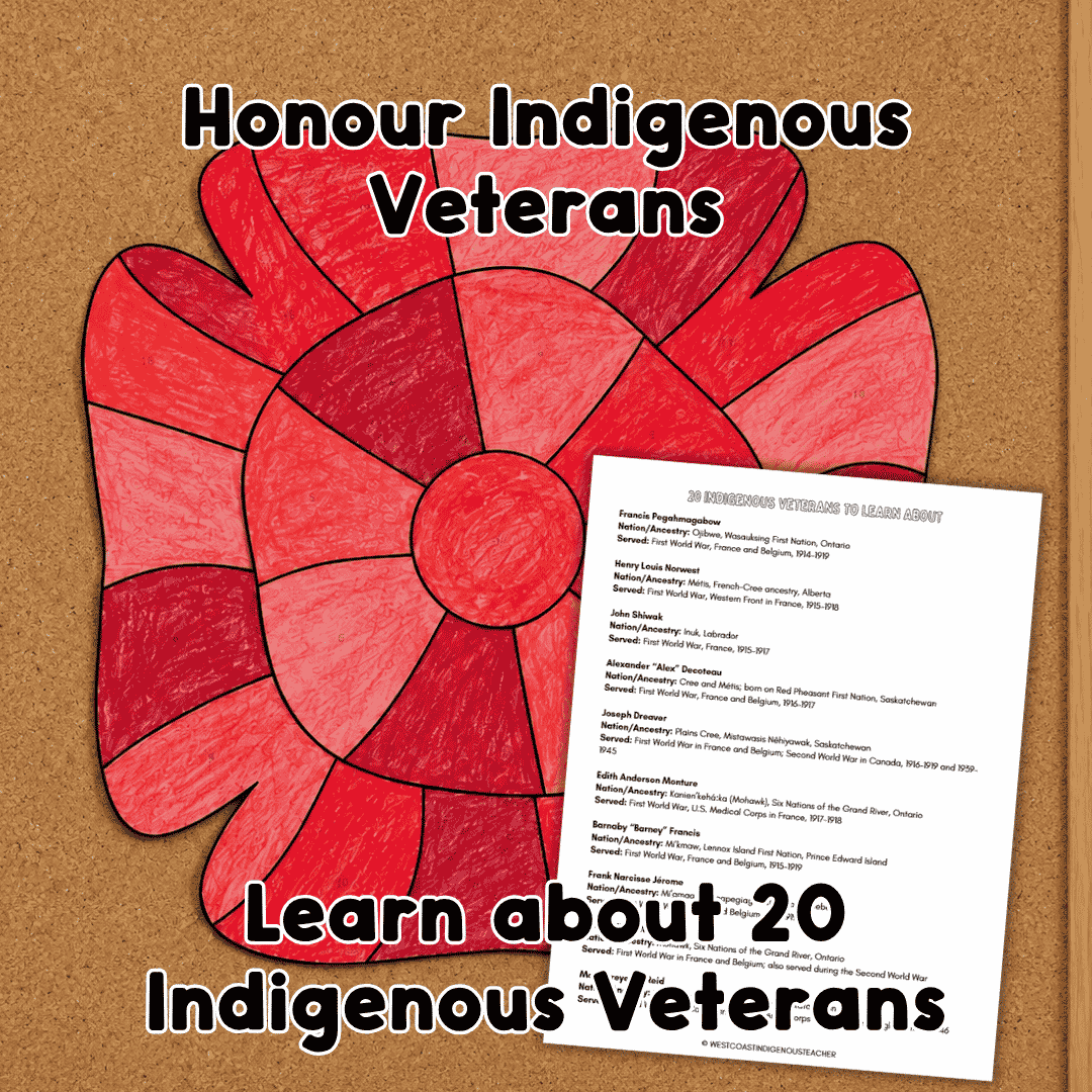 Remembrance Day Poppy Art Indigenous Veterans Day Activity & Remembrance Day Art - Giant Collaborative Poppy
