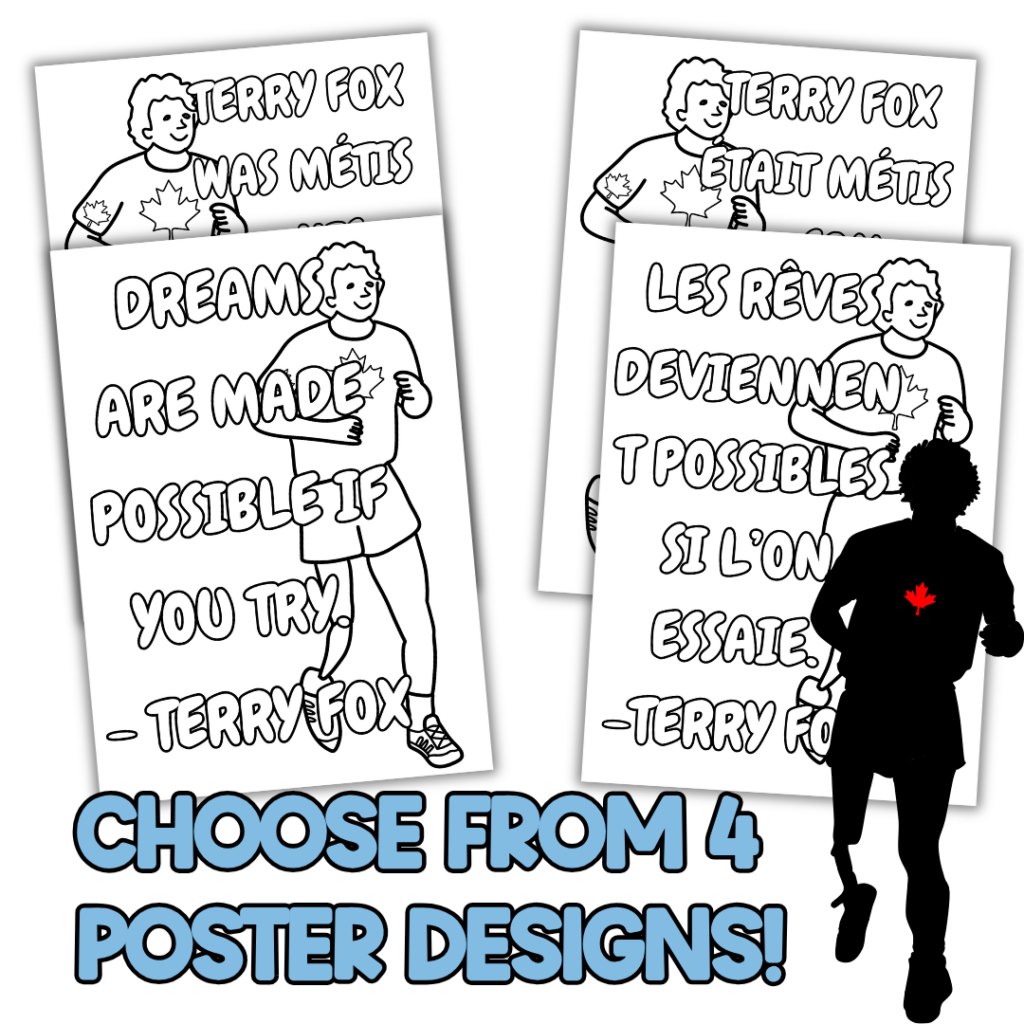 Terry Fox collaborative poster classroom art activity